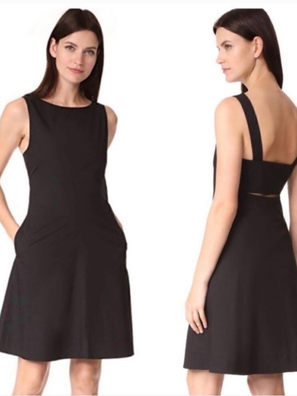 Theory Black Sleeveless Mini Dress
